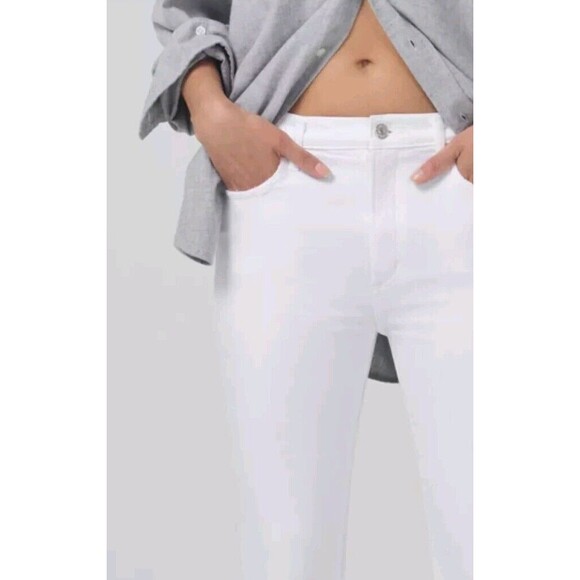 NWT Citizens Of Humanity Sz 24 White Ella Mid Rise Slim Crop Jeans Soft Stretch - Picture 16 of 16